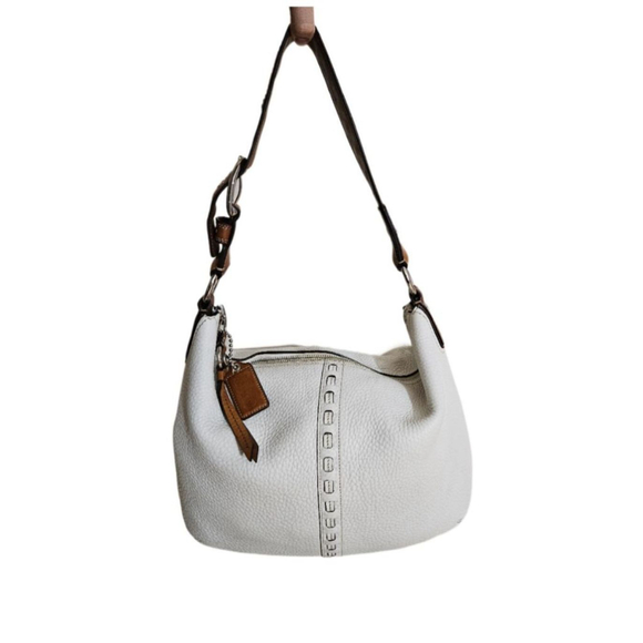 Coach Handbags - Vintage Coach Soho Pebbled Leather Large Hobo Shoulder Bag in White